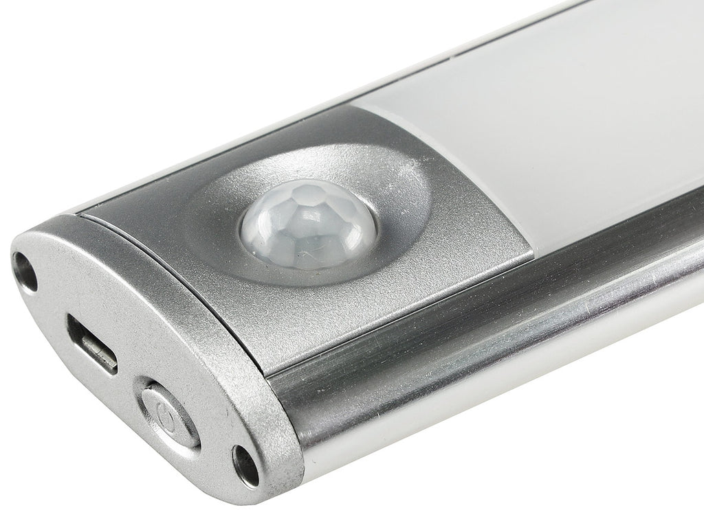 LED Akku-Leuchte PIR Sensor "MAL-12 nw" 12x4x2cm, 1W, 60lm, Alu, neutralweiß