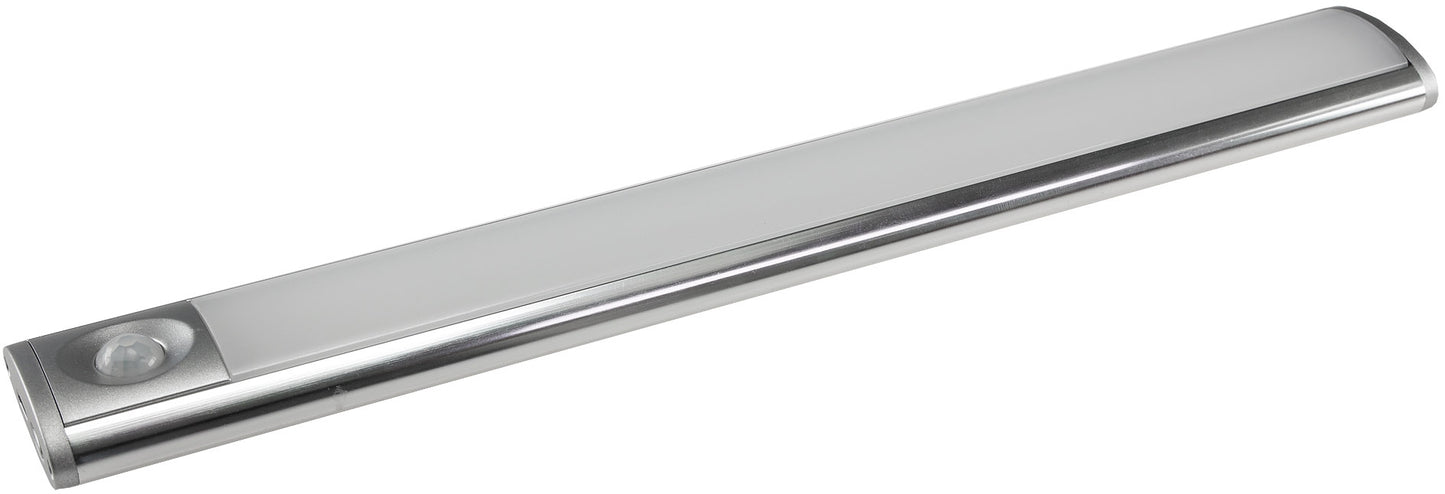 LED Akku-Leuchte PIR Sensor "MAL-30 ww" 30x4x2cm, 3W, 150lm, Alu, warmweiß