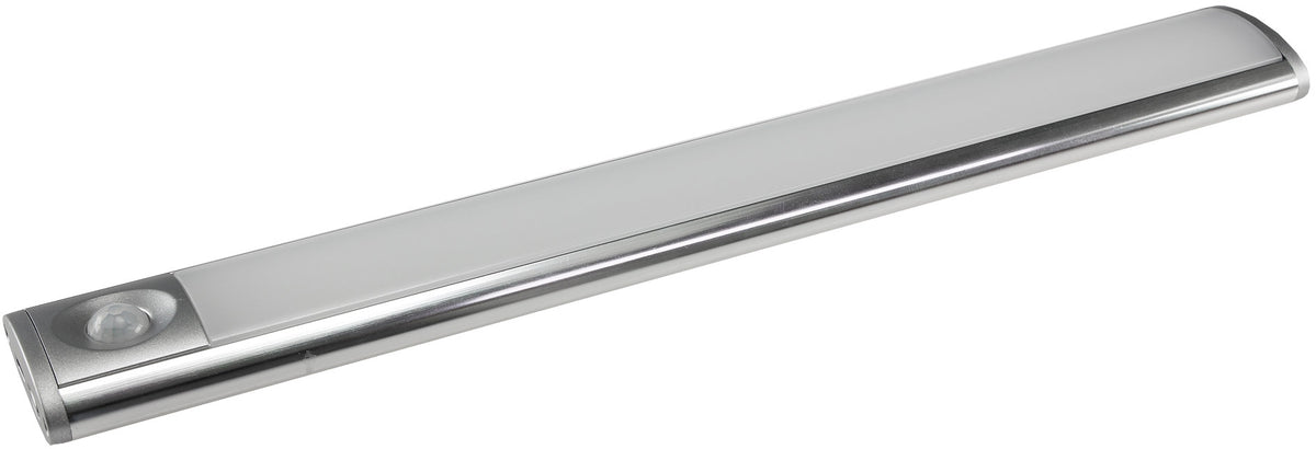 LED Akku-Leuchte PIR Sensor "MAL-30 ww" 30x4x2cm, 3W, 150lm, Alu, warmweiß