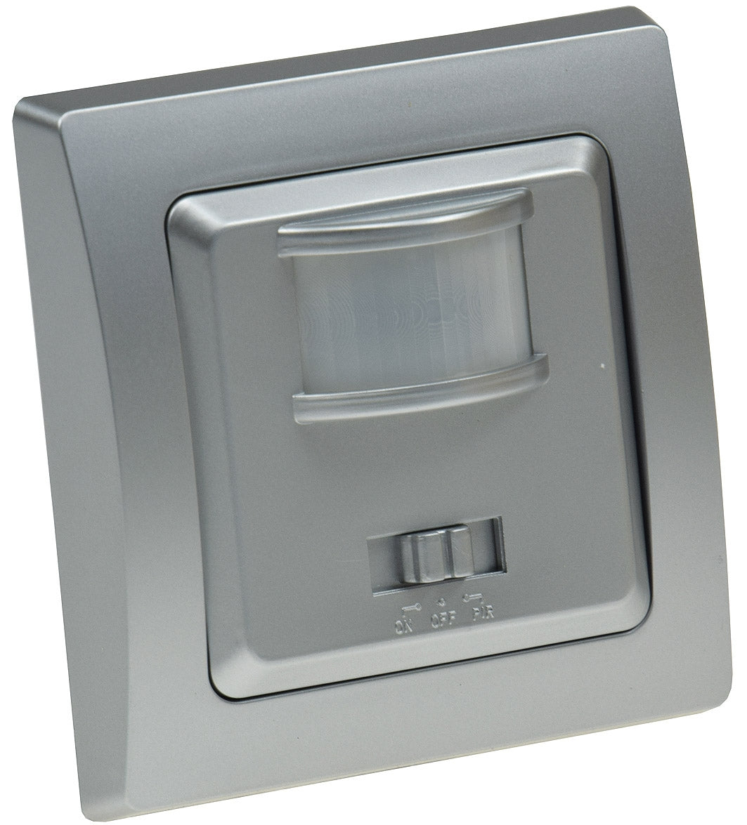 DELPHI Bewegungsmelder 160°, silber LED geeignet, 250V~, Unterputz, 2-Draht