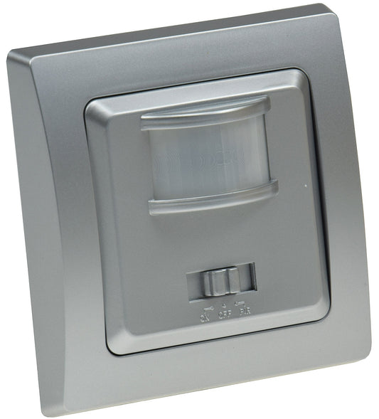 DELPHI Bewegungsmelder 160°, silber LED geeignet, 250V~, Unterputz, 2-Draht