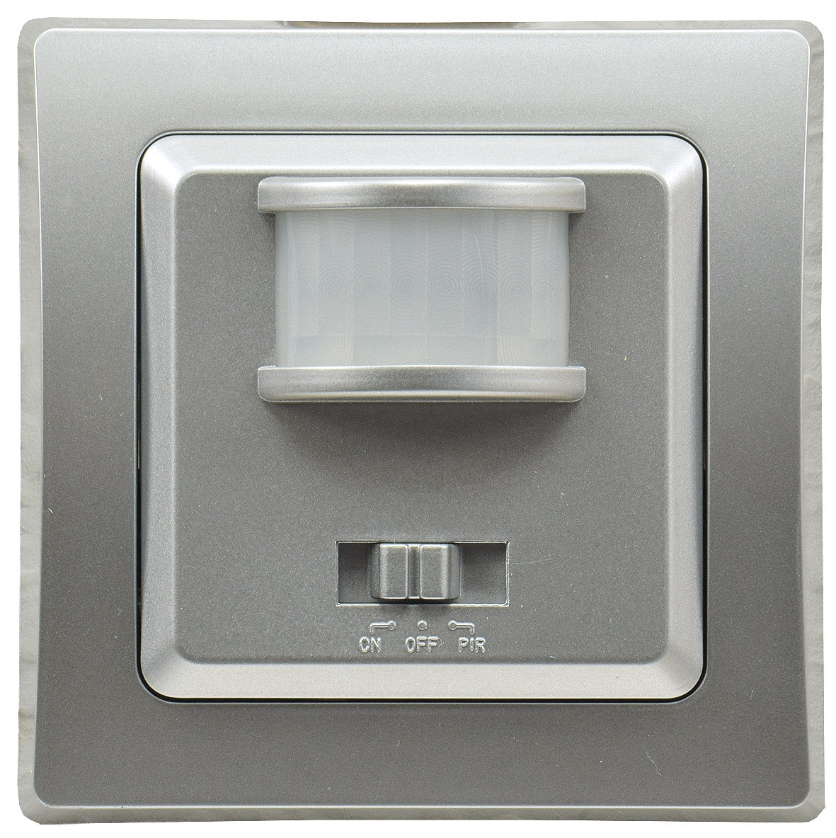 DELPHI Bewegungsmelder 160°, silber LED geeignet, 250V~, Unterputz, 2-Draht