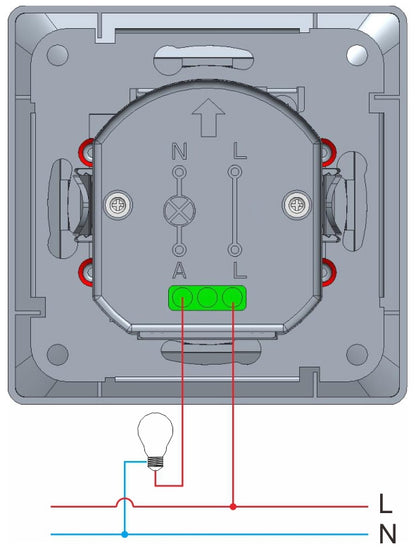 DELPHI Bewegungsmelder 160°, silber LED geeignet, 250V~, Unterputz, 2-Draht