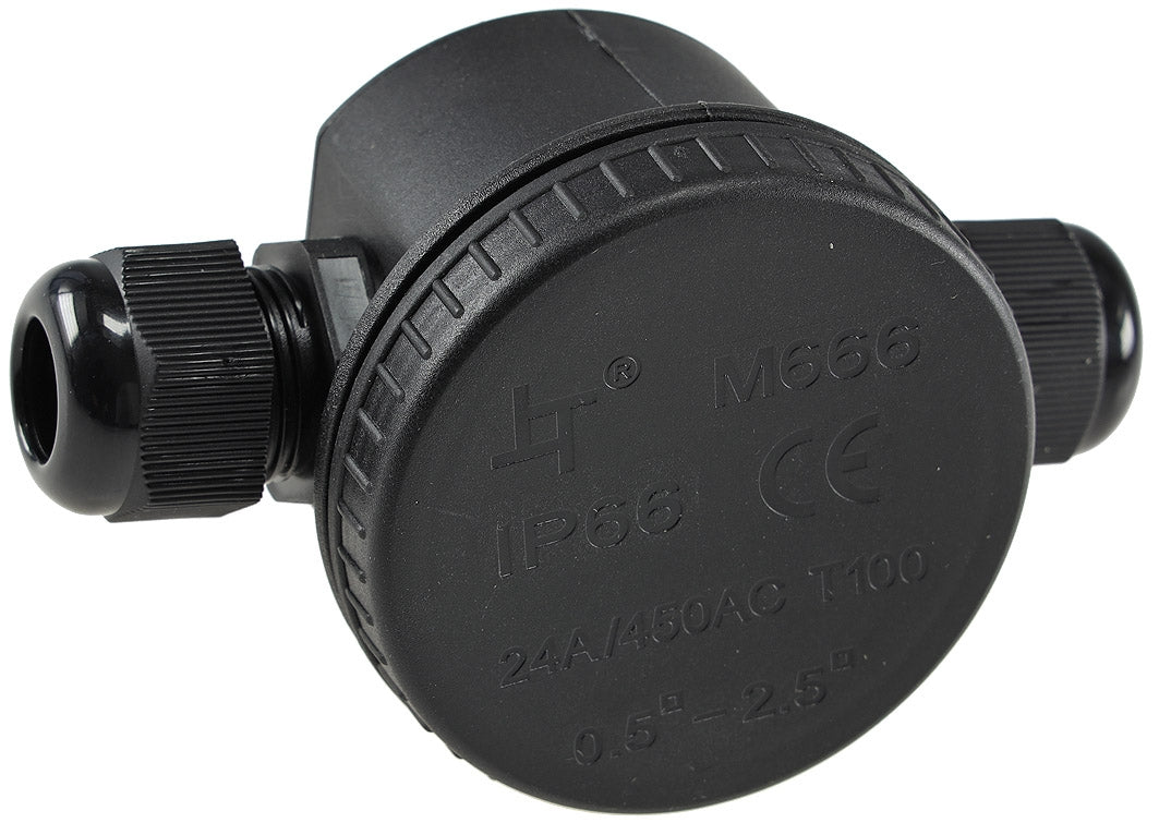 Kabelverbinderdose, 2 Anschlüsse, IP66 12V bis 230V, wasserdicht
