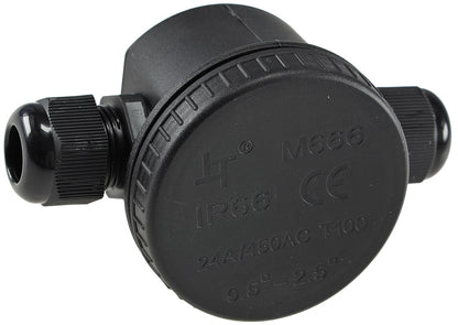 Kabelverbinderdose, 2 Anschlüsse, IP66 12V bis 230V, wasserdicht