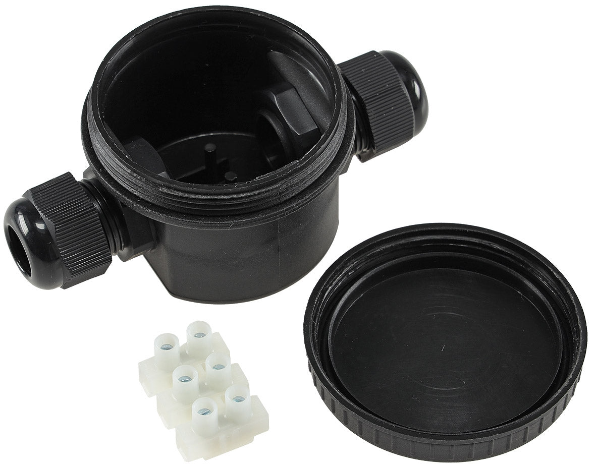 Kabelverbinderdose, 2 Anschlüsse, IP66 12V bis 230V, wasserdicht