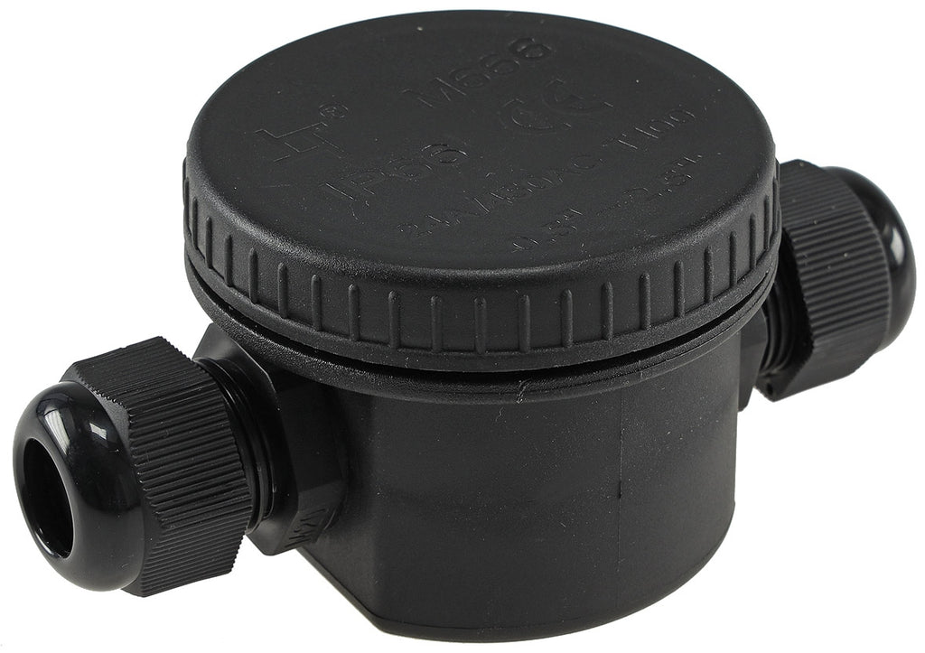 Kabelverbinderdose, 2 Anschlüsse, IP66 12V bis 230V, wasserdicht