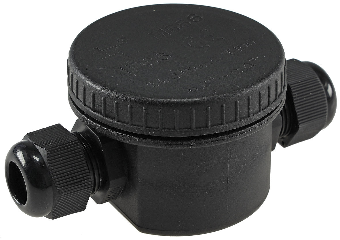 Kabelverbinderdose, 2 Anschlüsse, IP66 12V bis 230V, wasserdicht