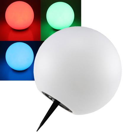 LED Solar Kugelleuchte 25cm Ø "SK25 RGB" IP44, Farbwechsel
