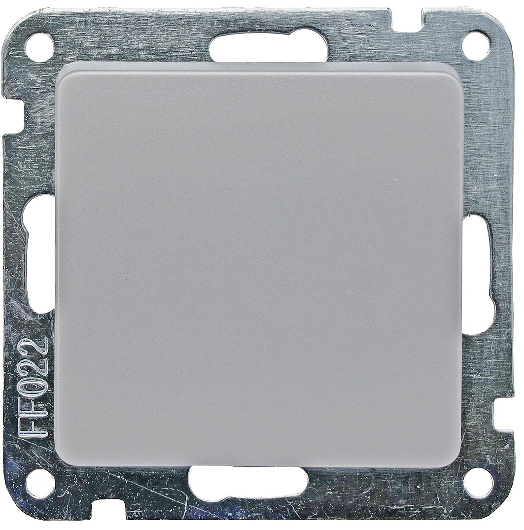DELPHI Wechsel-Schalter, UP, silber 250V~/ 10A, Klemmanschluss, ohne Rahmen