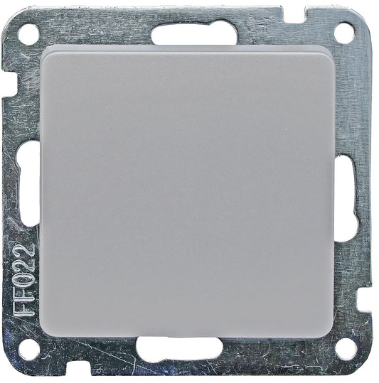 DELPHI Wechsel-Schalter, UP, silber 250V~/ 10A, Klemmanschluss, ohne Rahmen