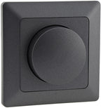 MILOS Dimmer für LED Lampen, Anthrazit 250V~/ 3-60W, inkl. Rahmen, UP
