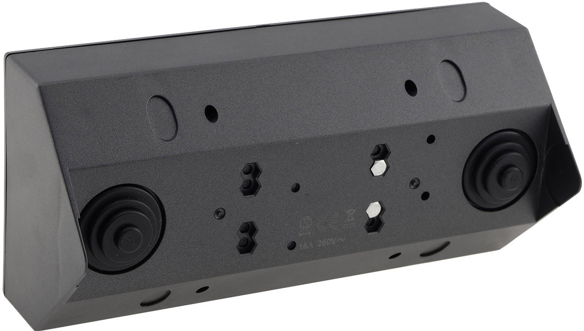 2-fach Steckdosenblock+ 2x USB,anthrazit 250V~/ 16A, Aufbaumontage