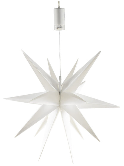 Großer 3D Weihnachtsstern 56cm 72 warmweiße LEDs, Batteriebetrieb
