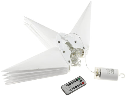 Großer 3D Weihnachtsstern 56cm 72 warmweiße LEDs, Batteriebetrieb