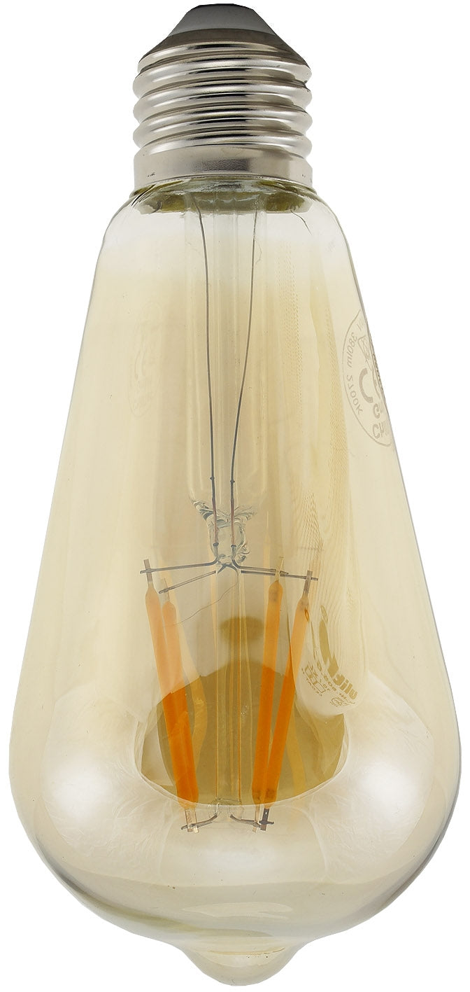 LED Glühlampe E27 "Vintage ST64" 2700k, 380lm, 230V/4W, warmweiß/amber