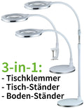Lupenleuchte 3 Dioptrien "CT-LL 67 3in1" 5/10W, 670lm, 6400K, Standfuss + Klemme