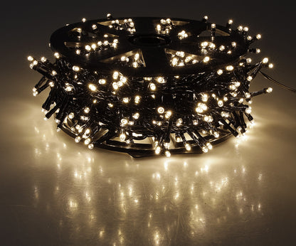 LED Aussen-Lichterkette "CT-ALK800" 80m warmweiß, Kabel schwarz, IP44, 800 LEDs