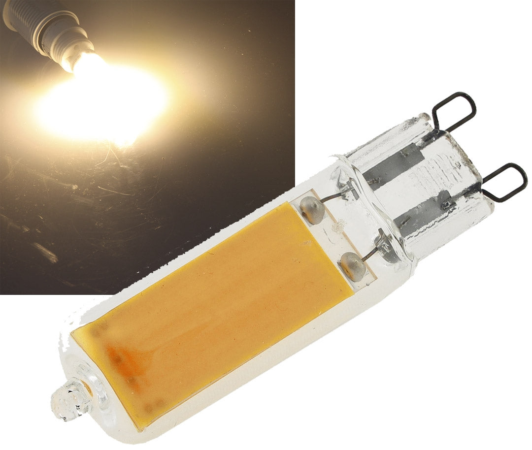 LED Stiftsockel G9, 4,5W, 500lm 330°, 230V, 3000k / warmweiß, Glas