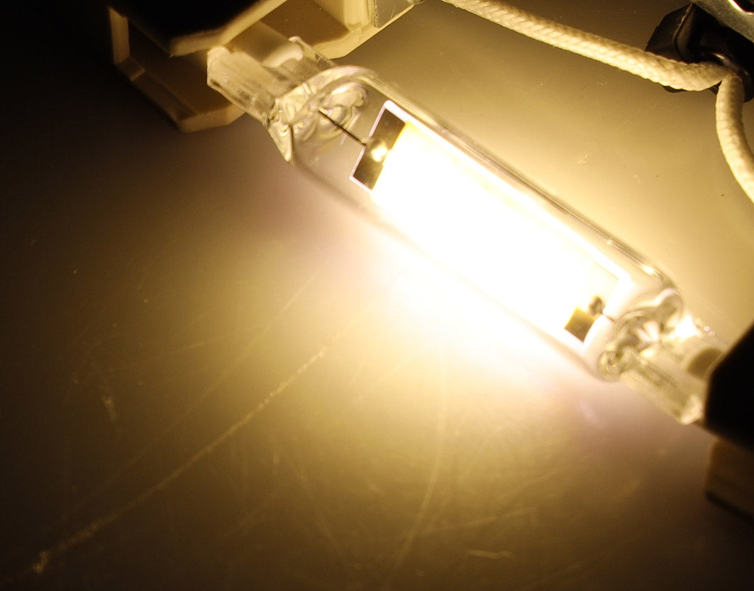 LED Strahler R7s "Glas RS78" 360°, 450lm, 78mm, 2900k / warmweiß