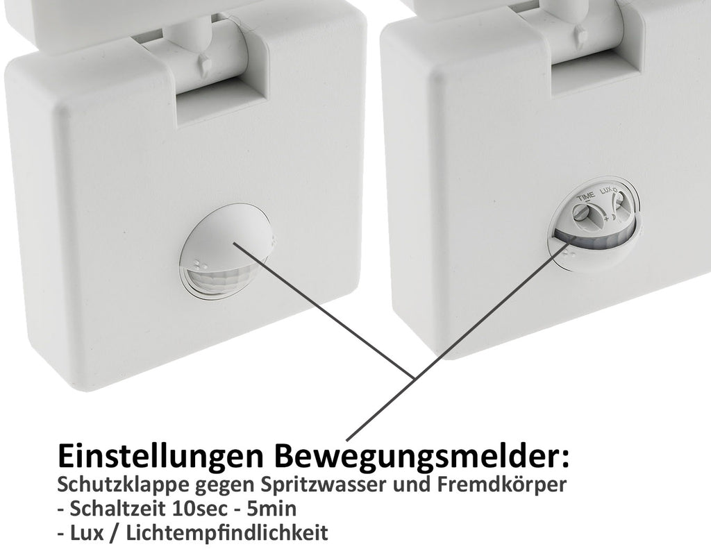 LED Wandleuchte "PORTAO" 4000K 15W, 1100lm, PIR-Bewegungsmelder, IP44