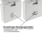 LED Wandleuchte "PORTAO" 4000K 15W, 1100lm, PIR-Bewegungsmelder, IP44