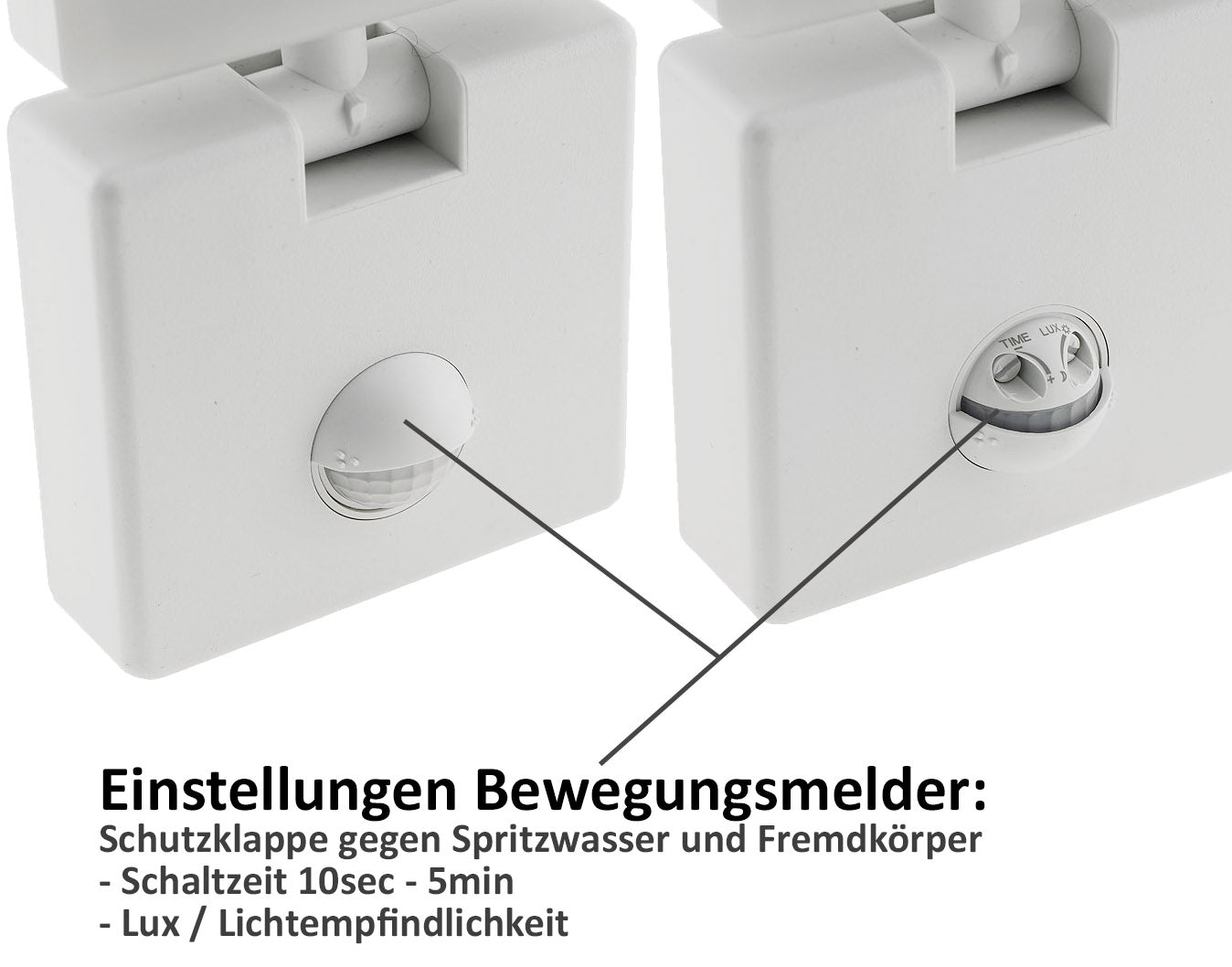 LED Wandleuchte "PORTAO" 4000K 15W, 1100lm, PIR-Bewegungsmelder, IP44