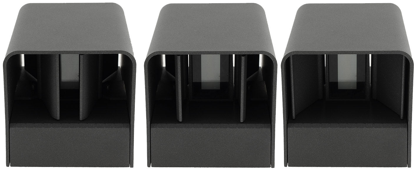 LED Wandleuchte "Fachada" IP54, 2x3W, 3000K, warmweiß