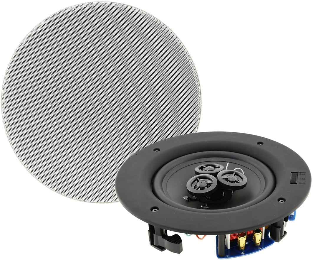 Einbaulautsprecher "CTE-30W ", 2-Wege 80W, 8Ohm, 234x67mm, Rund, weiß