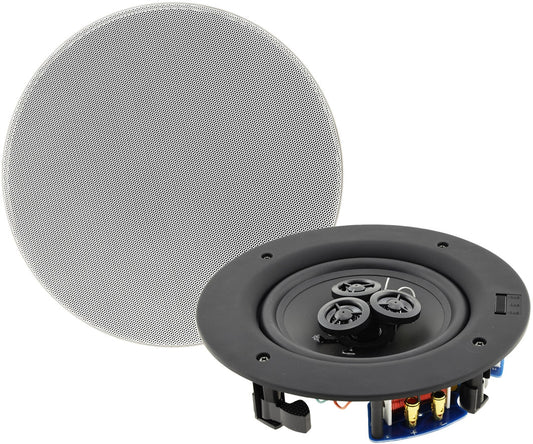 Einbaulautsprecher "CTE-30W ", 2-Wege 80W, 8Ohm, 234x67mm, Rund, weiß
