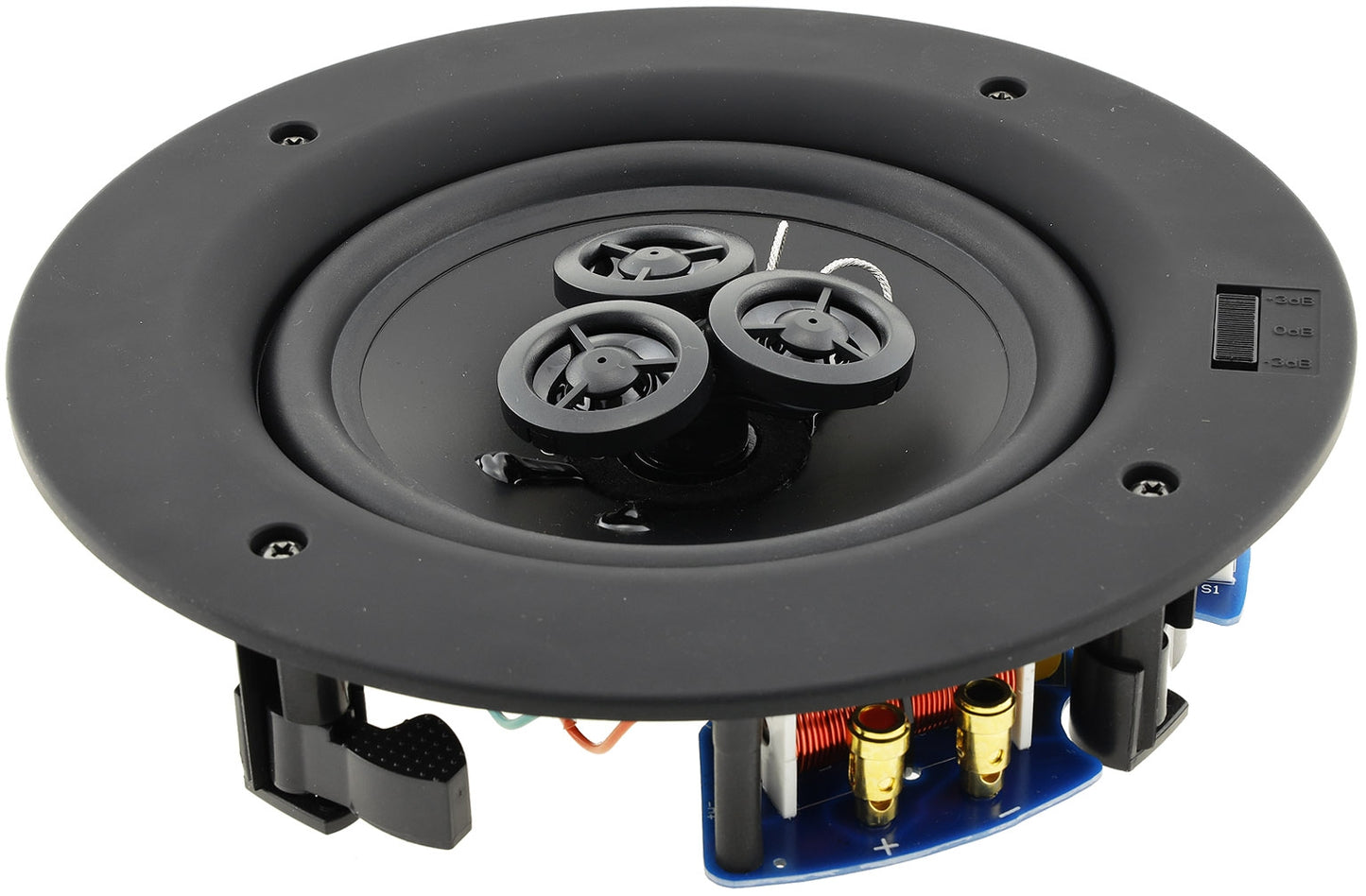 Einbaulautsprecher "CTE-30W ", 2-Wege 80W, 8Ohm, 234x67mm, Rund, weiß