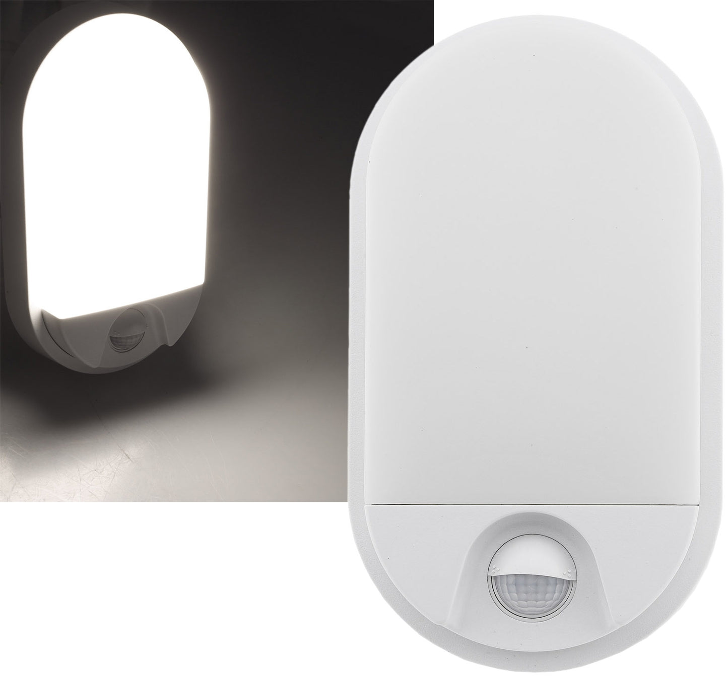 LED Wandleuchte "NIAS" IP54, 4000K 10W, 830lm, 140° Bewegungsmelder