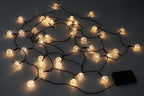 LED Batterie-Lichterkette "BubbleBall" 40 Kugeln 23mm Ø, 6m lang, warmweiß