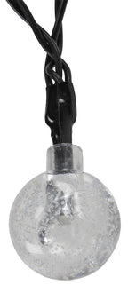 LED Batterie-Lichterkette "BubbleBall" 40 Kugeln 23mm Ø, 6m lang, warmweiß