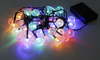 LED Batterie-Lichterkette "BubbleBall" 40 Kugeln 23mm Ø, 6m lang, multicolor