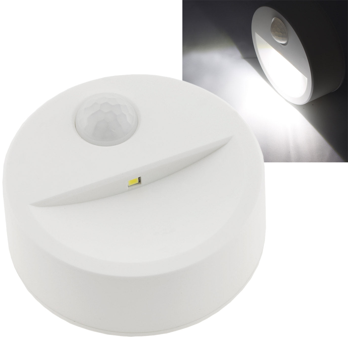LED Treppenlicht mit Bewegungsmelder Batteriebetrieb, 3x AAA, neutralweiß