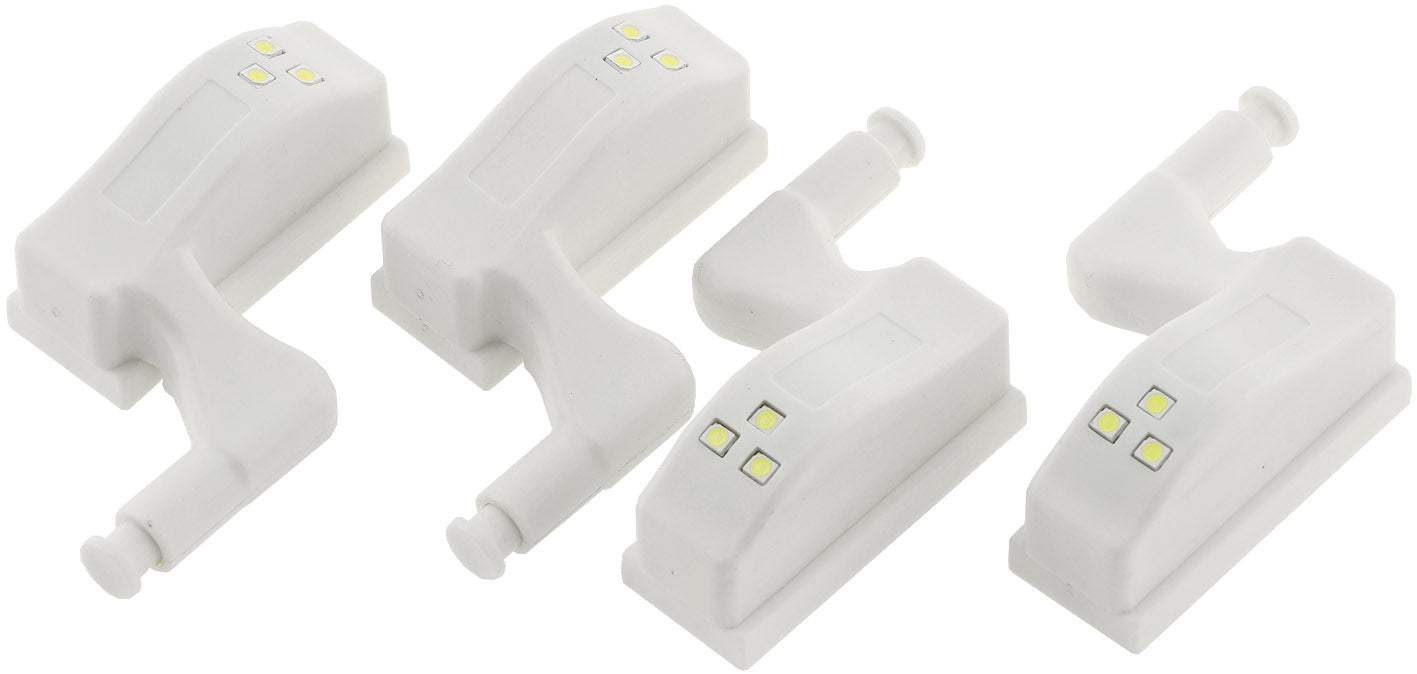 LED Schrankleuchte, 4er-Set Batteriebetrieb, Drucksensor für Türen