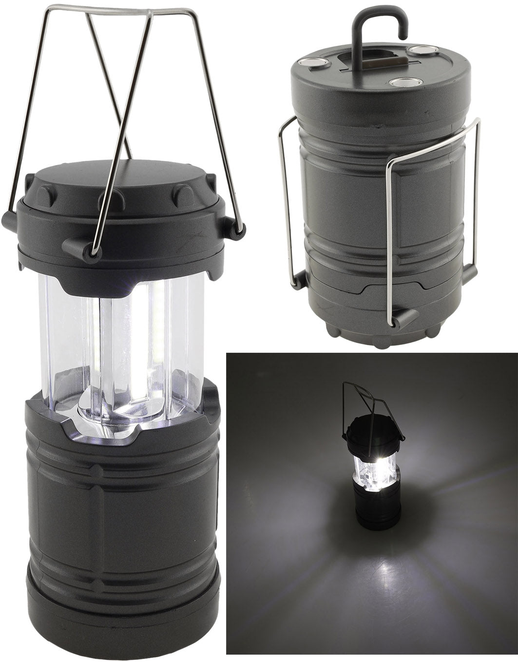 LED Camping Laterne "CL-B3" 300lm, Batteriebetrieb, ØxH 85x135mm