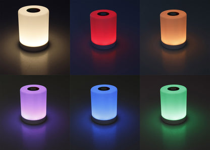 LED Tischleuchte mit Touch-Funktion Li-Akku, Warmweiß + RGB