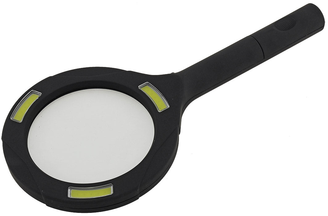 LED Lese-Lupe mit Batteriebetrieb 2x AA, neutralweiß, 3 Dioptrien 250lm