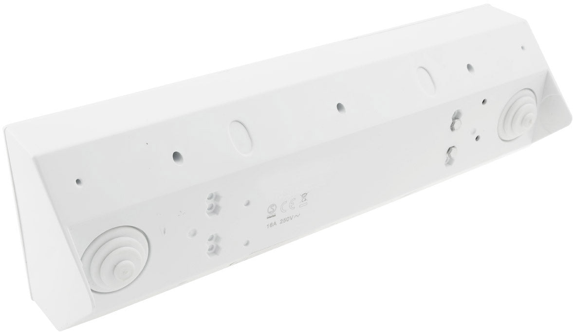 5-fach Steckdosenblock, weiß 250V~/ 16A, Aufbaumontage