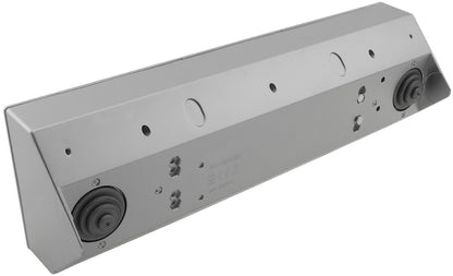 4-fach Steckdosenblock + 2x USB, silber 250V~/ 16A, Aufbaumontage