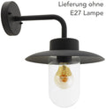 Wandleuchte "LEVADA-W" IP44, Anthrazit Alu + Glas, E27 Sockel, 230V