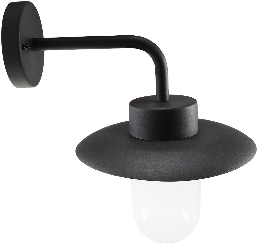 Wandleuchte "LEVADA-W" IP44, Anthrazit Alu + Glas, E27 Sockel, 230V