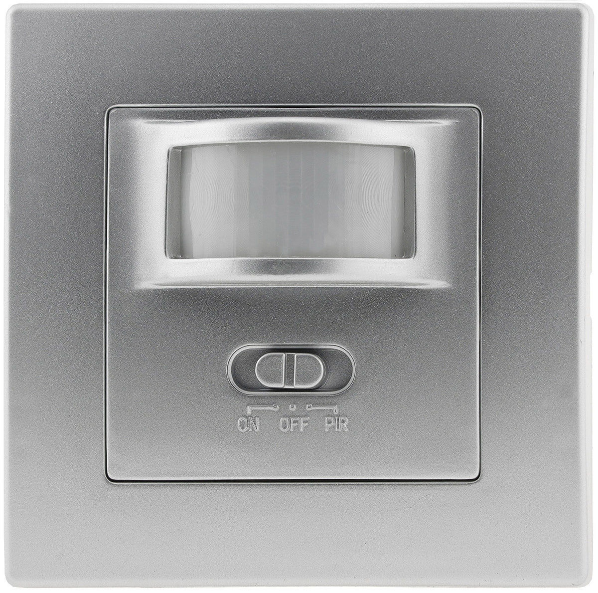 Unterputz PIR-Bewegungsmelder 160° LED geeignet, 2-Draht Technik, silber