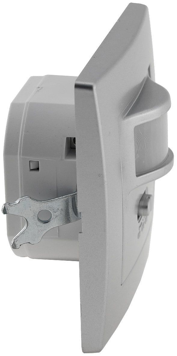 Unterputz PIR-Bewegungsmelder 160° LED geeignet, 2-Draht Technik, silber
