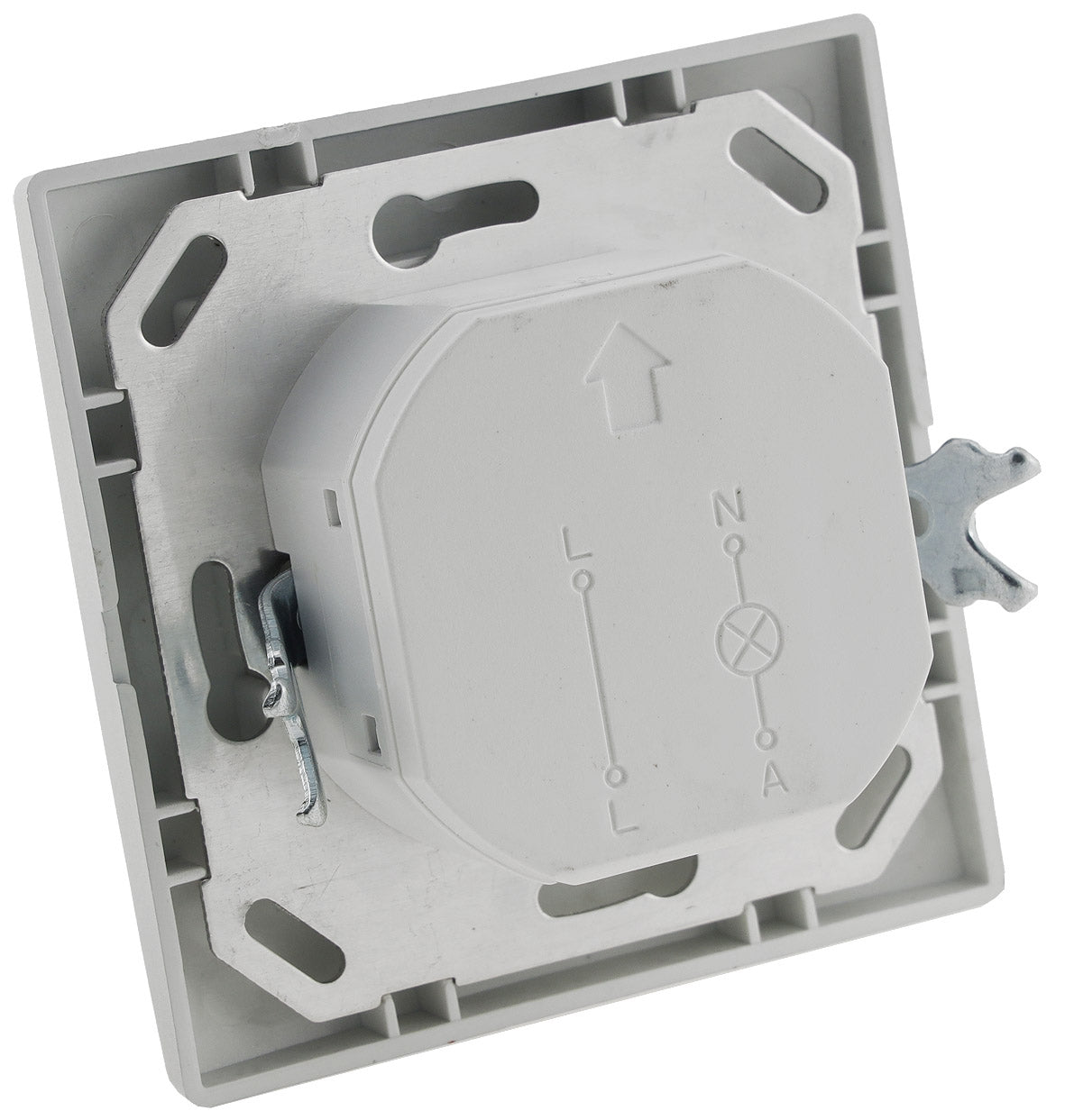 Unterputz PIR-Bewegungsmelder 160° LED geeignet, 2-Draht Technik, silber