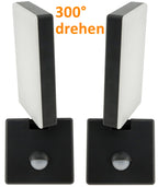 LED Wandleuchte ANTHRAZIT 4000K 15W, 1100lm, PIR-Bewegungsmelder, IP44
