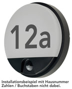 LED Wandleuchte ANTHRAZIT IP54, Rund 15W, 1150lm, Bewegungsmelder, 4000k