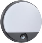 LED Wandleuchte ANTHRAZIT IP54, Rund 15W, 1150lm, Bewegungsmelder, 4000k